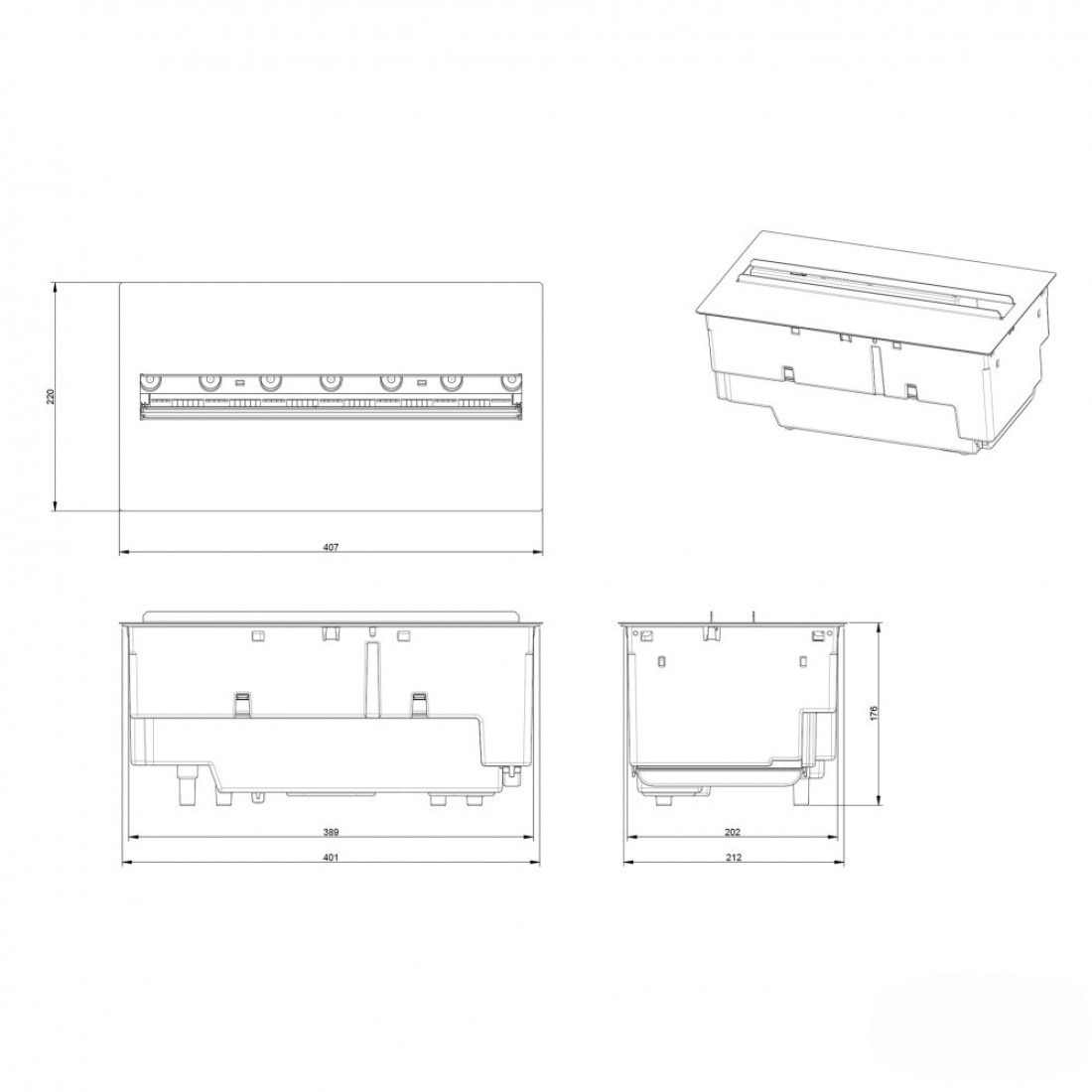 Електрокамін Dimplex Opti-myst Cassette 400 LED